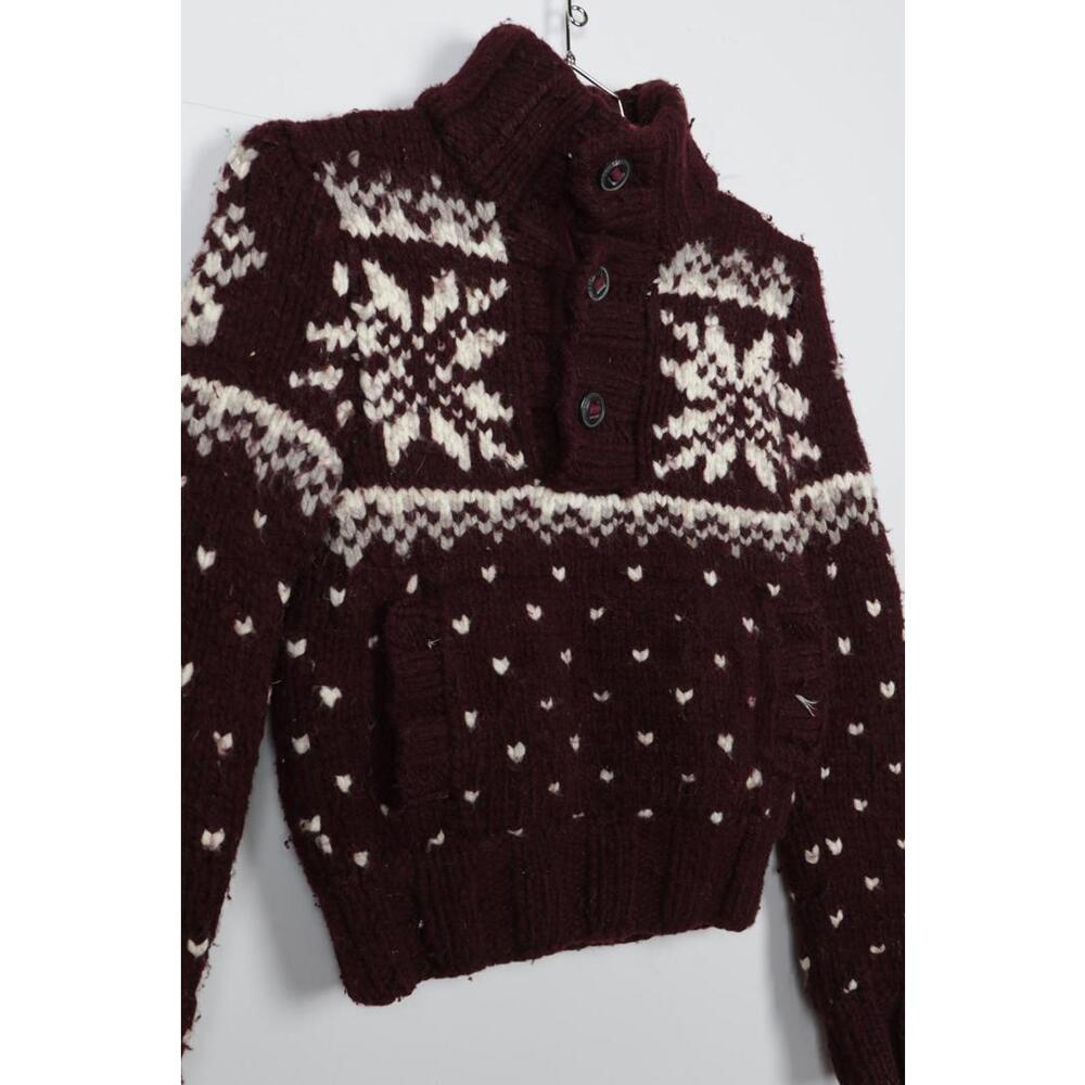 00's Abercrombie & Fitch Knitted Snowflake Cardigan - Picture 3 of 5